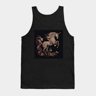 Vintage Unicorn Fairy Tale Unicorn Illustration For Unicorn Lovers Tank Top